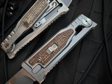 Reate Exo Mini Gravity Knife Titanium Burlap Inlaid Body w/ CPM 3V Stonewashed Drop Point Plain Blade (2.6”)