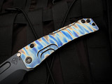 Medford Slim Midi Folder Faced/Flamed "Tsunami" Titanium Body w/ DLC Spring Side and S35VN DLC Tanto Blade (3.25")