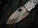 Medford TFF-1 Folder Beadblast/Brushed "Stained Glass" Titanium Body w/ Green/Pink Hardware and S45VN Vulcan Blade (4")