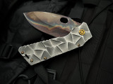 Medford TFF-1 Folder Beadblast/Brushed "Stained Glass" Titanium Body w/ Bronzed Hardware and S45VN Vulcan Blade (4")