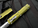 Microtech Dirac D/E OD Green Aluminum Body w/ Stonewashed Full Serrated Blade (2.92") 225-12OD