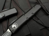 Microtech T/E Black Tactical Aluminum Body w/ Black Tactical Partially Serrated Blade (3.1") 233-2T