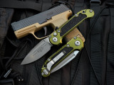 Microtech Knives Gen III LUDT Auto Folder OD Green Aluminum Body w/ M390MK Apocalyptic Plain Edge Blade (3.5") 1135-10APOD