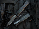 Benchmade Claymore OTF D/E Black Grivory Body w/ D2 Smoke Grey Plain Edge Blade (3.89") 3370GY