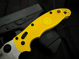 Spyderco Manix 2 Salt Series Yellow Lightweight Body w/ CPM Magnacut Plain Edge Blade (3.37") C101PYL2