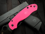 Spyderco Paramilitary 3 Folder Pink Lightweight Body w/ CTS BD1N Black Plain Edge Blade (2.95") C223PPNBK