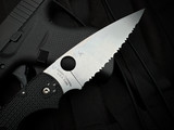 Spyderco Native Chief Folder Black Lightweight Folder w/ CTS BD1N Full Serrated Full Serrated Blade (4") C244SBK