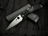 Spyderco Native Chief Folder Black Lightweight Folder w/ CTS BD1N Full Serrated Full Serrated Blade (4") C244SBK