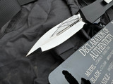 CONSIGNMENT Marfione Custom Scarab II D/E Black Hefted Alloy Body w/ Blue Ringed Titanium Hardware and Mirror Polished Blade (3
