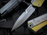 Microtech Glykon OD Green Aluminum and Titanium Body w/ Apocalyptic Plain Edge Blade (3.75") 184-10APOD