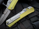 Microtech Glykon OD Green Aluminum and Titanium Body w/ Apocalyptic Plain Edge Blade (3.75") 184-10APOD