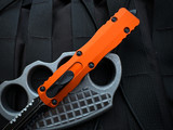 Microtech Dirac D/E Orange Aluminum Body w/ Black Partially Serrated Blade (2.92") 225-2OR