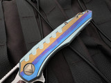 CONSIGNMENT Marfione Custom Sigil MK6 Folder Two-Tone Anodized Titanium Body w/ Mokuti Plate/Bronzed Hardware and Mirror Polished Blade (3.5") S/N 003