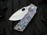 Medford TFF-1 Folder Entropic Anodized "Stained Glass" Sculpted Titanium Body w/ S45VN Tumbled Blade (4")