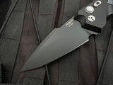 CONSIGNMENT Hogue EX-A05 Auto Folder Black Aluminum Body w/ G-Mascus Inlays and Black. Spearpoint Blade (4") 34539