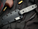 Blackside Customs Americana "Murdered Out" Fixed Blade Textured Titanium Scales w/ Magnacut Cerakote Blade (4.5")