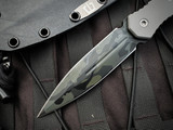 Blackside Customs Phase 7 SDM Dagger Fixed Blade Textured Titanium Scales w/ Magnacut OD Green Multi Cam Cerakote Blade (4.5")