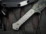 Blackside Customs Fedele X Fixed Blade Textured Titanium Scales w/ Magnacut OD Green Multi Cam Cerakote Blade (4.25")