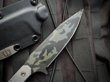 Blackside Customs Fedele X Fixed Blade Textured Titanium Scales w/ Magnacut OD Green Multi Cam Cerakote Blade (4.25")