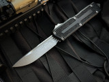 Microtech Scarab II 2023 Gen III S/E Black Aluminum Body w/ Apocalyptic Plain Edge Blade (3.9") 1278-10AP