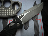 Microtech Amphibian S/E RAM-LOK Folder Fluted Black G10 Body w/ Apocalyptic Plain Edge Blade (3.9") 137RL-10APFLGTBK