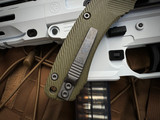 Microtech Amphibian S/E RAM-LOK Folder Fluted OD Green G10 Body w/ Apocalyptic Plain Edge Blade (3.9") 137RL-10APFLGTOD