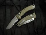 Microtech Amphibian S/E RAM-LOK Folder Fluted OD Green G10 Body w/ Apocalyptic Partially Serrated Blade (3.9") 137RL-11APFLGTOD
