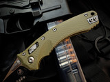 Microtech Amphibian S/E RAM-LOK Folder Fluted OD Green G10 Body w/ Black Partially Serrated Blade (3.9") 137RL-2FLGTOD