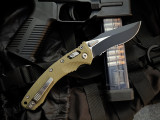 Microtech Amphibian S/E RAM-LOK Folder Fluted OD Green G10 Body w/ Black Partially Serrated Blade (3.9") 137RL-2FLGTOD