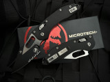 Microtech Stitch RAM-LOK Folder Fluted Black Aluminum Body w/ Black Partially Serrated Blade (3.75") 169RL-2FL