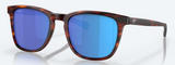 Costa Sullivan Sunglasses Matte Gray Crystal Frame, Blue mirror 580G Lenses 06S2002 20020152