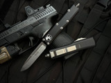Microtech UTX-85 S/E Black Aluminum Body w/ Stonewashed Plain Edge Blade (3.1") 231-10