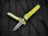 Microtech UTX-85 S/E OD Green Aluminum Body w/ Apocalyptic Plain Edge Blade (3.1") 231-10APOD