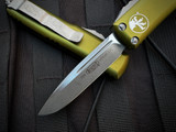 Microtech UTX-85 S/E OD Green Aluminum Body w/ Apocalyptic Plain Edge Blade (3.1") 231-10APOD