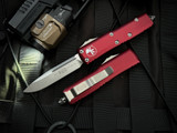 Microtech UTX-85 S/E Merlot Aluminum Body w/ Stonewashed Plain Edge Blade (3.1") 231-10MR