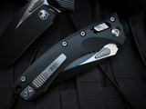 Microtech Amphibian S/E RAM-LOK Folder Fluted Black Aluminum Body w/ Black Plain Edge Blade (3.9") 137RL-1FL