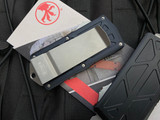 Microtech Exocet D/E Black Aluminum Body w/ Stonewashed Plain Edge Blade (1.9") 157-10