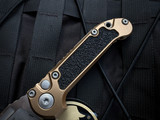 Microtech Gen III LUDT T/E Auto Folder Tan Aluminum Body w/ M390MK Apocalyptic Plain Edge Blade (3.5") 1136-10APTA