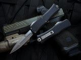 Microtech Hera II Mini Bayonet Black Aluminum Body w/ Apocalyptic Plain Edge Blade (2.875") 1701M-10AP