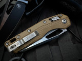 Microtech MSI S/E RAM-LOK Folder Tri-Grip Dark Earth Polymer Body w/ M390MK Black Plain Edge Blade (3.75") 210T-1PMDE