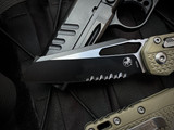 Microtech MSI S/E RAM-LOK Folder OD Green Tri-Grip Polymer Body w/ M390MK Black Partially Serrated Blade (3.75") 210T-2PMOD
