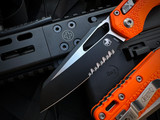 Microtech MSI S/E RAM-LOK Folder Orange Tri-Grip Polymer Body w/ M390MK Black Partially Serrated Blade (3.75") 210T-2PMOR