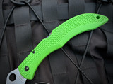 Spyderco Catcherman Sprint Run Salt Series Green Lightweight FRN Body w/ LC200N Satin Partially Serrated Blade (4.64")