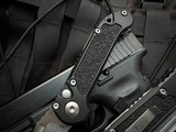 Microtech Knives Gen III LUDT T/E Auto Folder Black Aluminum Body w/ M390MK Stonewashed Plain Edge Blade (3.5") 1136-10