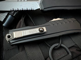 Microtech Cypher II S/E Black Aluminum Body w/ Stonewashed Partially Serrated Blade (3.5") 1241-11