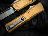 Microtech Gen III Combat Troodon S/E Tan Aluminum Body w/ M390MK Apocalyptic Plain Edge Blade (3.8") 1143-10APTA
