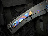 Medford Marauder-H DLC Titanium Body w/ Flamed Pocket Clip and S45VN Vulcan Tanto Blade (3.75")