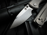 Chaves Knives Scapegoat Street Stonewashed Titanium Body w/ M390 Satin Finished Plain Edge Blade (3.5")