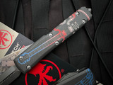 Microtech Ultratech D/E NCKS 2023 Signature Series Red/White/Blue Guitar Motif Body w/ Apocalyptic Plain Edge Blade (3.4") 122-