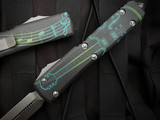 Microtech Ultratech D/E NCKS 2023 Signature Series Teal/Green Guitar Motif Body w/ Apocalyptic Plain Edge Blade (3.4") 122-10AP